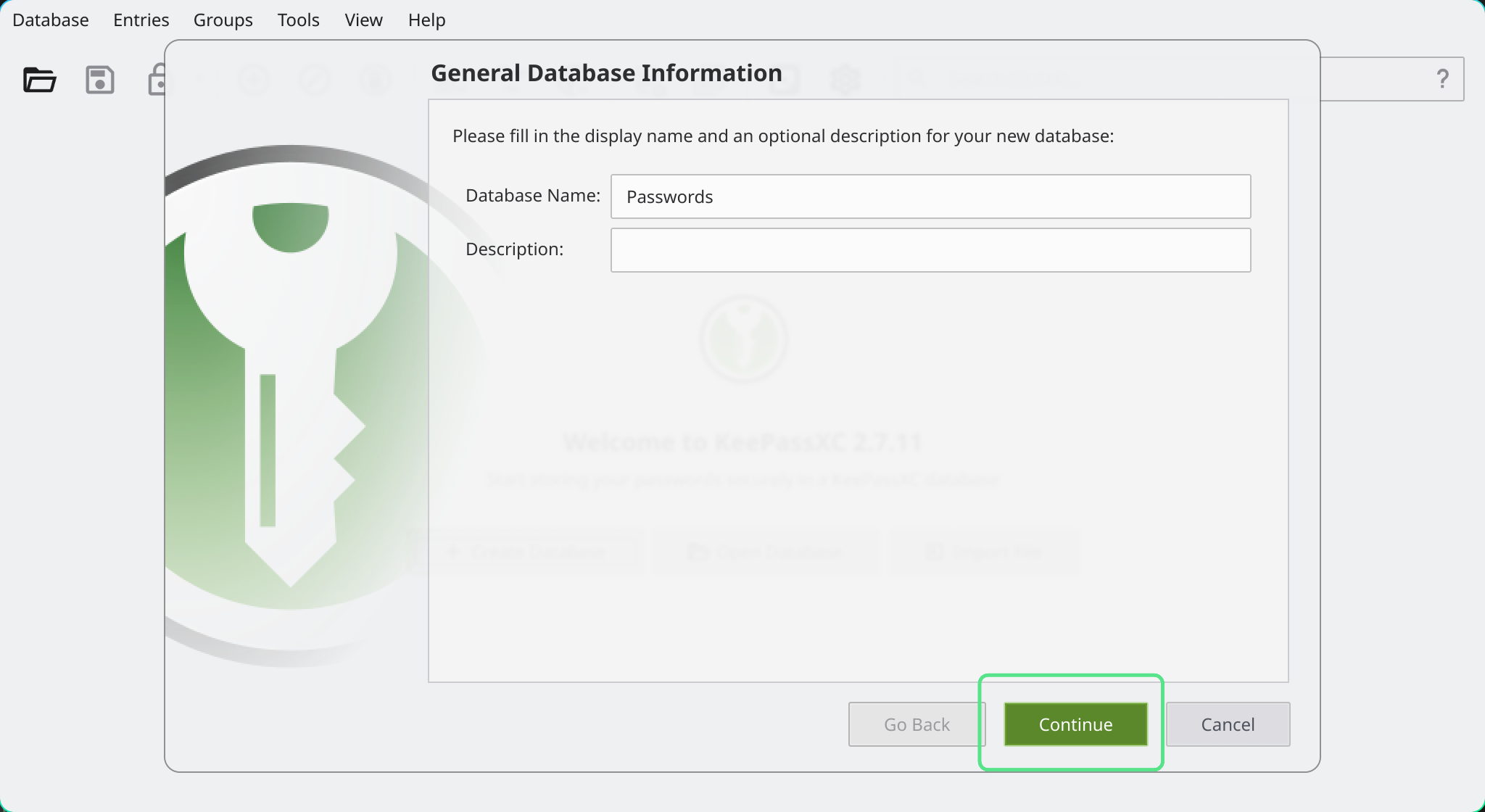 Set name and description
